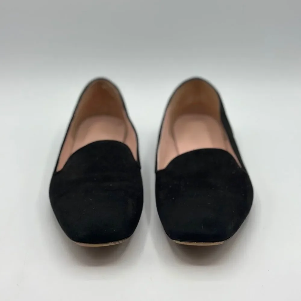 J. Crew Women's Black Suede Smoking Loafers Size 7